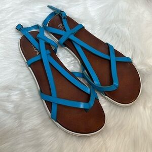 Mia Blue Strappy Summer Casual Sandal